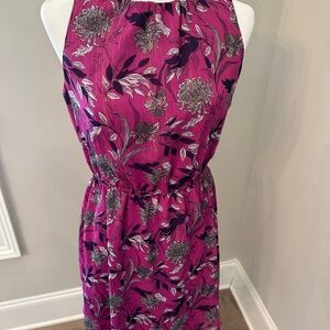 Maison Jules Magenta Floral Mini Dress